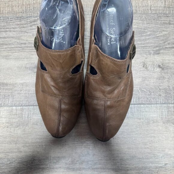 Josef Seibel Tina Brown Leather Booties Women's Size EU 40 - Picture 2 of 6